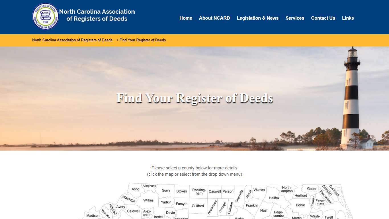 Find Your Register of Deeds – North Carolina Association of Registers of Deeds